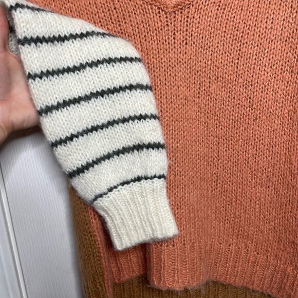 Madewell Balloon-Sleeve Pullover Sweater in Colorblock Size XS - Picture 4 of 5